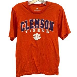 Colosseum Clemson Tigers Paw Graphic‎ Tee T-Shirt Orange Mens Size S